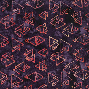 Island Batik: Triangles-Purple Merlot