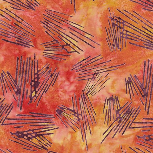 Island Batik: Lines- Multi Pink Orange
