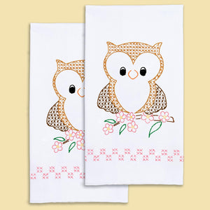 Needlecraft:  Owl Decorative Hand Towel
